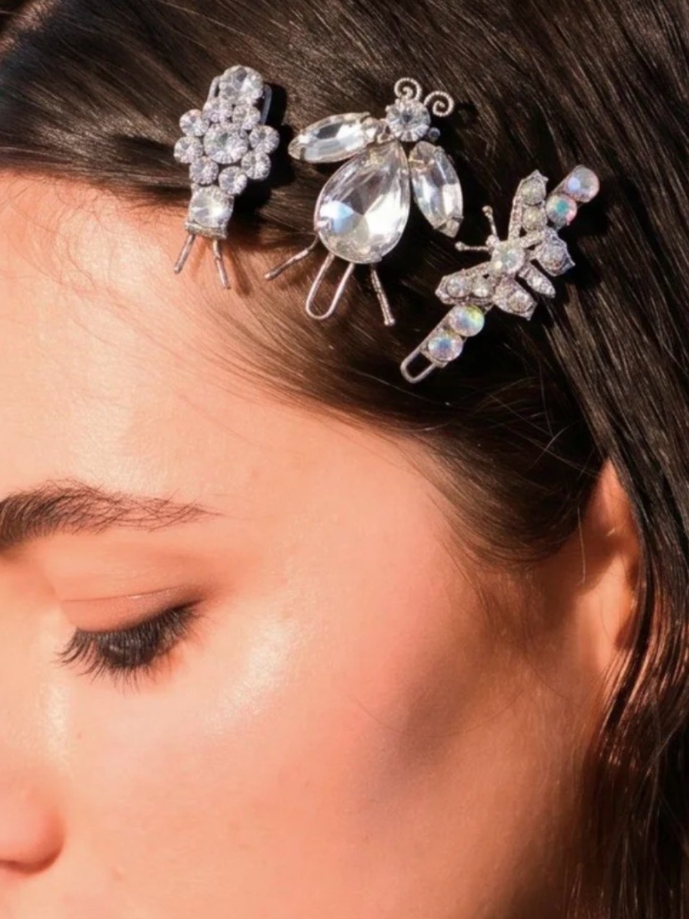 Tarina Tarantino Vintage
90’s it Girl Pink Rhinestone Dragonfly Hair Clip - Picture 3 of 8